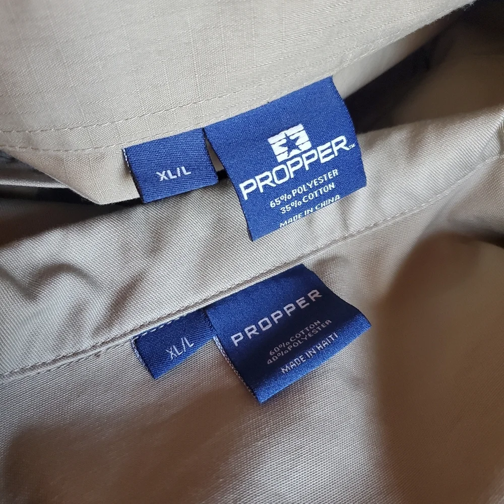 Propper BDU Coat, Battle RIP P/C Shirt & Safari Hat Set Khaki Outdoors Fishing